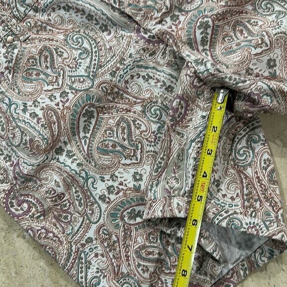 Bandolino Womans Shorts Size 12 Amy Short Cotton Cuffed Paisley Print Stretch - Picture 7 of 8